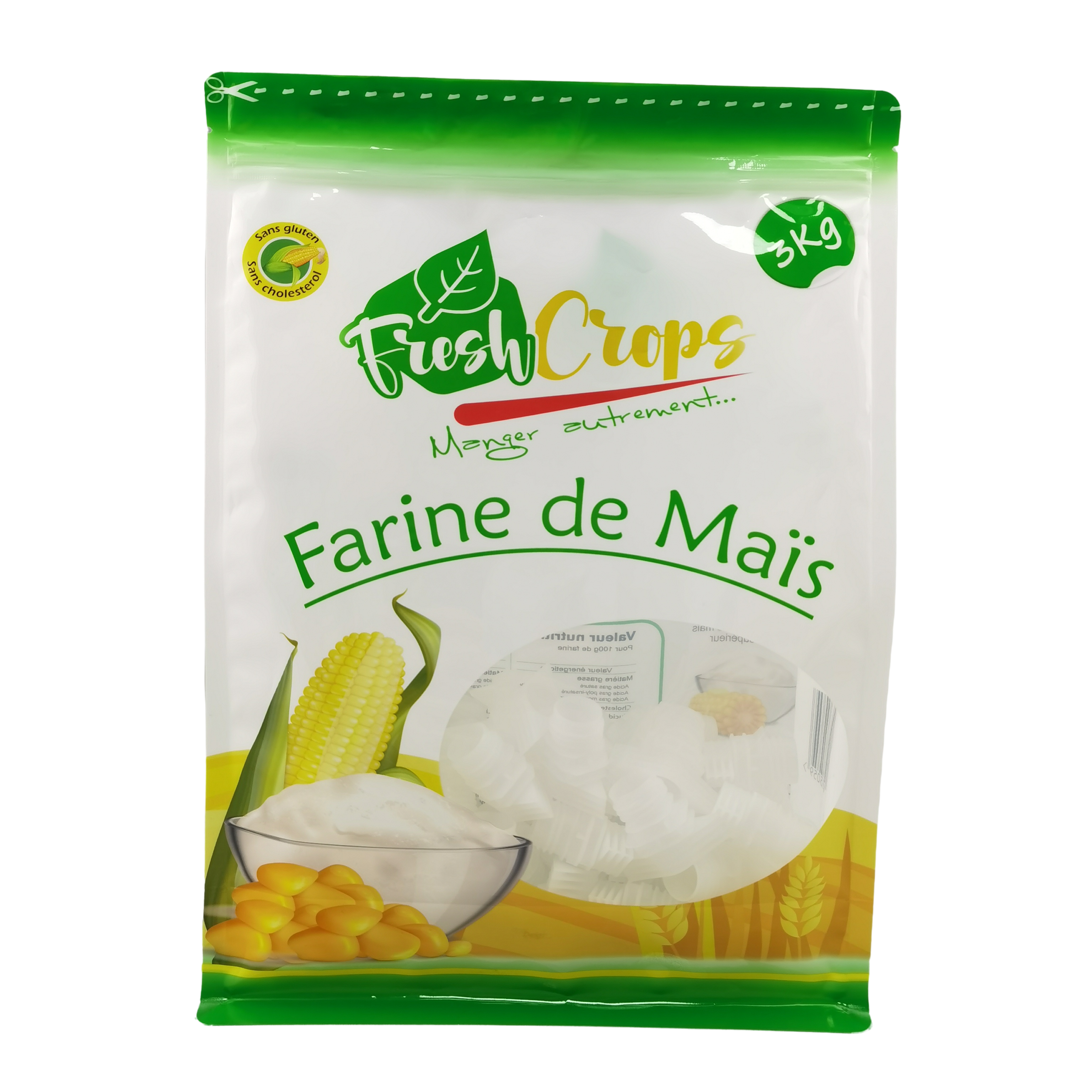 廠(chǎng)家食品包裝袋八邊封自立拉鏈面粉玉米淀粉袋三邊封零食復(fù)合包裝袋定制